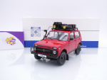 Solido S1807306 # Lada Niva 1600 4x4 + Dachgepäckträger 1980 " dunkelrot " 1:18