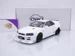 Ottomobile OT1135 # Nissan Skyline R34 GT-R KRC Body Kit Baujahr 2019 " Perlweiß  " 1:18