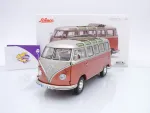 Schuco 00605 # Volkswagen VW T1b Samba Baujahr 1962 " braunmetallic-silbermetallic " 1:18