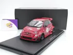 Top Speed TS0613 # Fiat Abarth 595 LB-Works X Abas Works 2024 " dunkelrot " 1:18