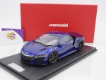 Onemodel 33 # Honda NSX Sportwagen Baujahr 2015 " Dark Blue Metallic " 1:18