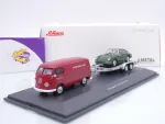 Schuco 07313 # VW T1 mit Anhänger + Porsche 911 901 " Porsche Renndienst " 1:43