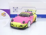Solido S1808510 # Porsche 911 (993) RWB Rauh-Welt Baujahr 2024 " Pink / Gelbgrün " 1:18
