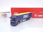 Herpa 320818 # Volvo FH GL XL El. Gardinenplanen-Sattelzug " DSV Dänemark " 1:87