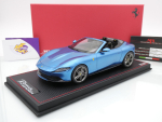 MR Collection FE040SE # Ferrari Roma Spider Baujahr 2019 " Blu Corsa " 1:18