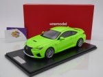 Onemodel 7 # LEXUS RC F Coupe Baujahr 2015 " Transparent Neon Green " 1:18