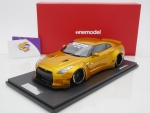 Onemodel 13 # Nissan GT-R R35 Duck Wing Baujahr 2008 " Liberty Walk Performance - Transparent Gold Metallic " 1:18 Nur 30 Stück !!